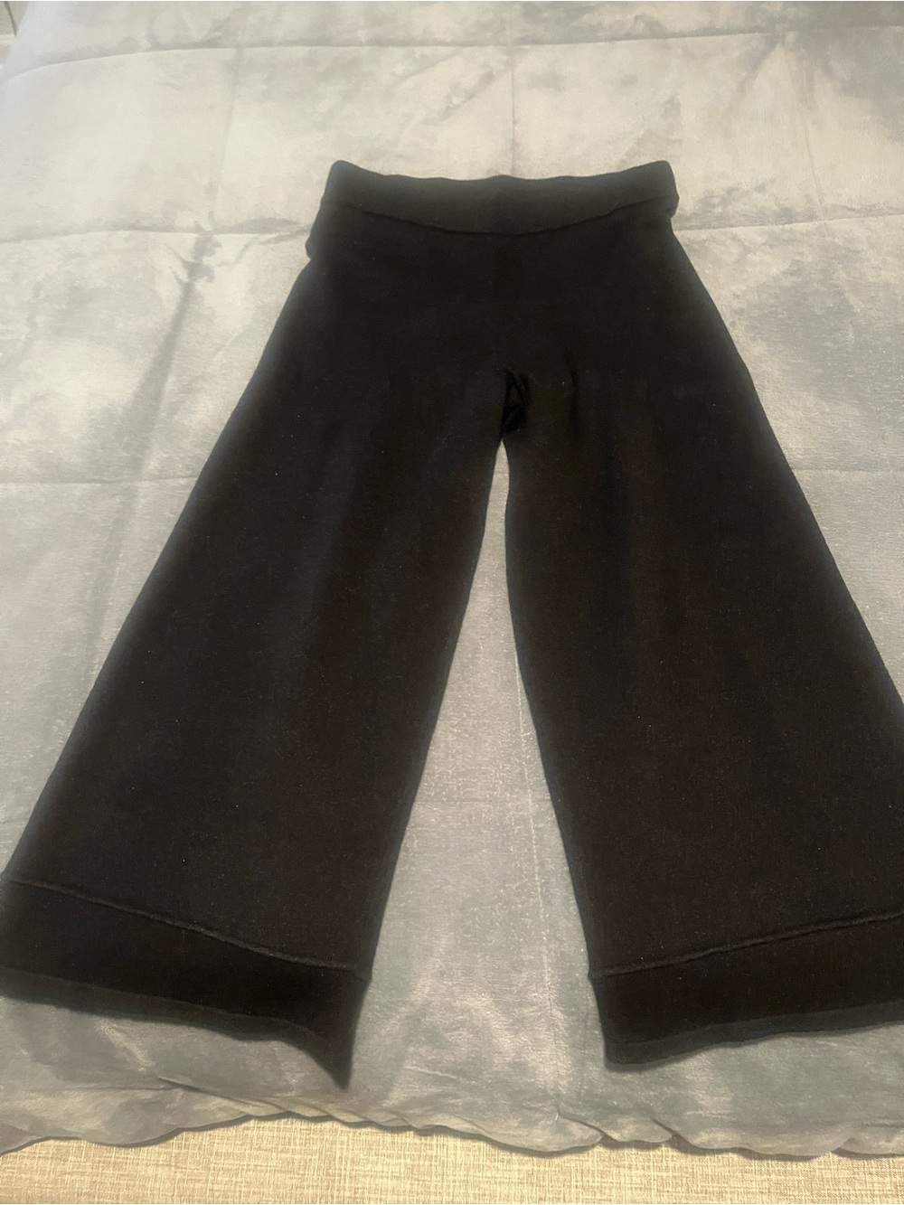 The Drop Black Wide-Leg Lounge Pants size L